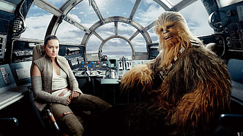 Daisy Ridley, Chewbacca HD wallpaper