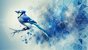 Vibrant Blue Jay for Background, blue jay, bird, Abstract, geometric design, illustration HD wallpaper