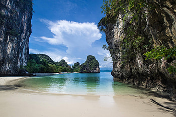 beach, fun, cool, nature, ocean, mountain HD wallpaper