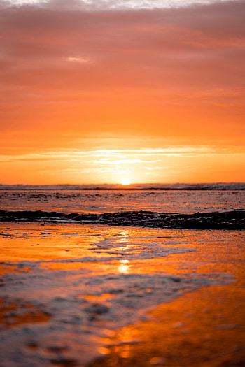Nature, Water, Sunset, Sun, Beach, Horizon, Ocean HD phone wallpaper