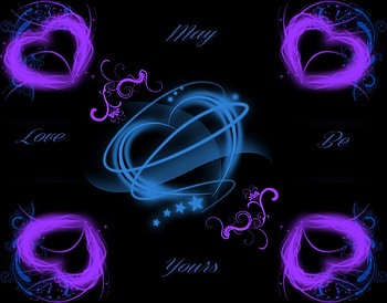 May Love Be yours, blue, purple, mind, love HD wallpaper