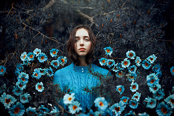 Colors Of The Soul , girls, model, flowers HD wallpaper