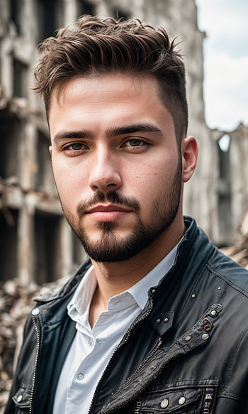 Handsome Man, AI Art, portrait, city HD phone wallpaper