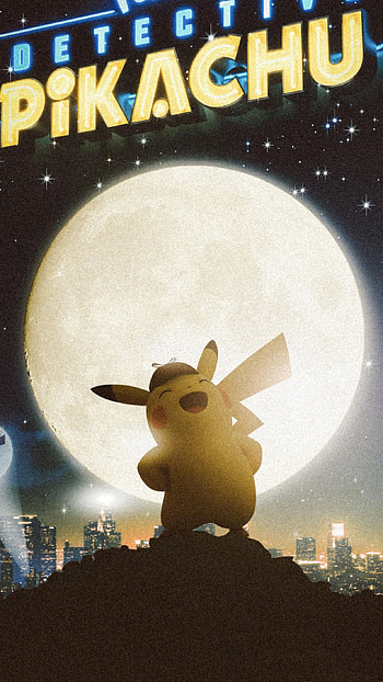 Pikachu, moon HD phone wallpaper