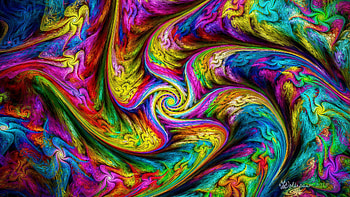 Fractal, Swirls HD wallpaper