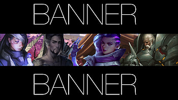 BANNER OVERWATCH, OVERWATCH, HANAMURA, ANA, REINHARDT, SOMBRA, HANZO, BANNER, ZEYREX HD wallpaper