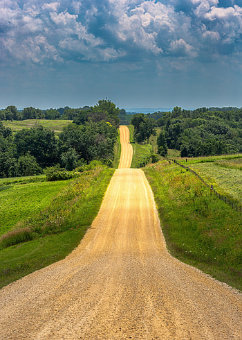 Landscape, Nature, Horizon, Road, Greens, Hilly HD phone wallpaper