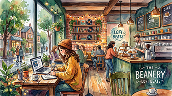 Coffeehouse Lofi — Beanery, Cafe, Laptop, Coffee HD wallpaper