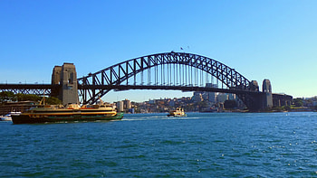Wide shot of Harbor Bridge HD wallpaper