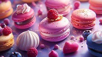 Delicious Pink Macarons -, food, macaron, pink HD wallpaper