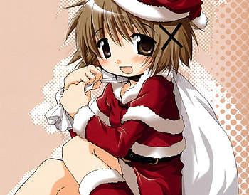 Christmas anime, anime girl, anime, happy christmas HD wallpaper