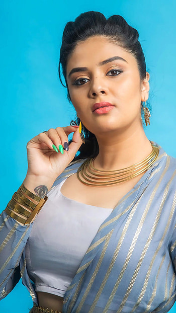 Sreemukhi, telugu actress, anchor, sexy gorgeous HD phone wallpaper