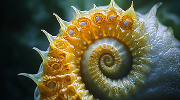 Fibonacci Spiral Shell, shell, fibonacci spiral, spiral, sea, nature HD wallpaper