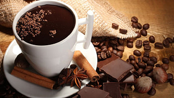 Hot chocolate, art, graphy, chocolate, autumn, coffee, drink, winter, cinnamon, still life, brown HD wallpaper