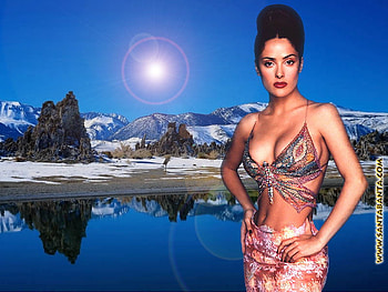 salma Hayek 5, sexy, lady, dress HD wallpaper