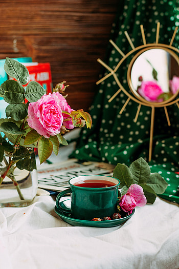Flowers, Food, Roses, Still Life, Cup, Tea HD phone wallpaper