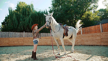 Always Together . ., style, children, cowgirl, horses, ranch, blondes, saddle, corral, boots, western, hats HD wallpaper