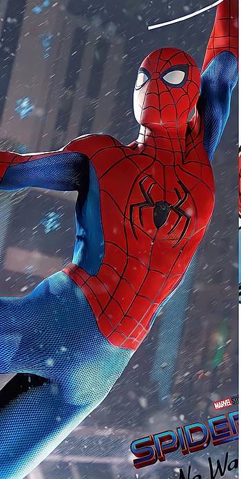 Spiderman New suit, red, super, NoWayHome, electric blue, marvel, superhero, hero, spider HD phone wallpaper