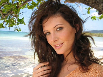 Delightful April, Bowlby, Beach setting, Actress, Apri HD wallpaper