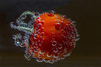 Drops, Macro, Close-Up, Tomato HD wallpaper
