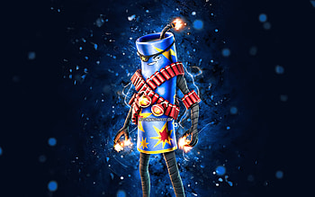 Nitrojerry, , blue neon lights, Fortnite Battle Royale, Fortnite characters, Nitrojerry Skin, Fortnite, Nitrojerry Fortnite HD wallpaper