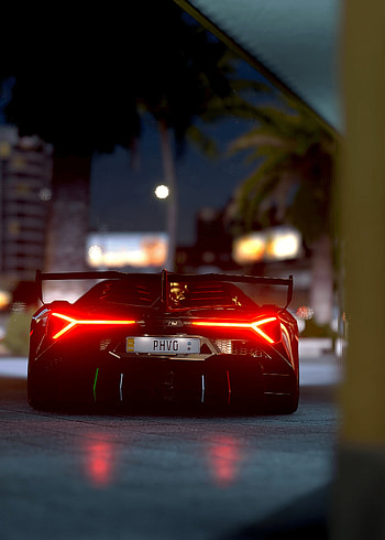 Rear View, Lamborghini Veneno HD phone wallpaper
