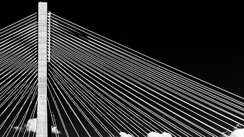 Lines N Curves Bridge , bridge, monochrome, artist, artwork, digital-art HD wallpaper