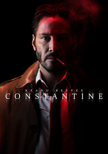 Keanu Reeves, John Constantine, Mizuri artwork, Artistic portrayal HD phone wallpaper