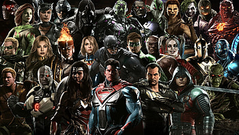 Injustice 2, Full roster, Iconic characters, Gaming lineup HD wallpaper