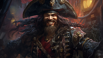 Smiling Pirate Fantasy, fantasy, pirate, character art, illustration, adventure, fantasy adventure HD wallpaper