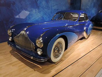 1948 Talbot Lago.. T26, fast, old, blue car, vintage HD wallpaper