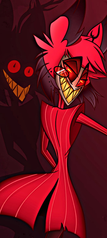 alastor, de, caricatura, la, rojo, hotel, demonio, radio HD phone wallpaper