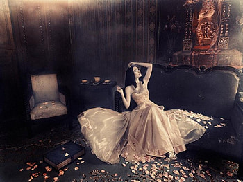Fantasy girl, graphy, girl, dress, dark, fashion, fantasy, abstract, pretty, , lovely HD wallpaper