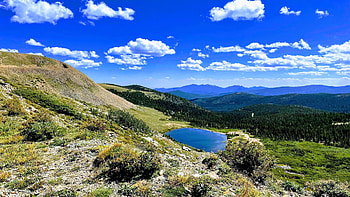 Jenny Lake - East Portal, Colorado, clouds, trees, sky, rocks, mountains, usa HD wallpaper