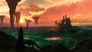Magical Witch Castle, graphics, castle, art, artist, digital-art HD wallpaper