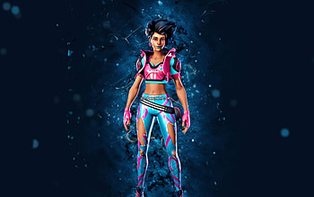 Juice Limelight, , blue neon lights, Fortnite Battle Royale, Fortnite characters, Juice Limelight Skin, Fortnite, Juice Limelight Fortnite HD wallpaper