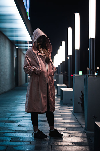 Pink, Miscellanea, Miscellaneous, Girl, Style, Hood, Cloak HD phone wallpaper