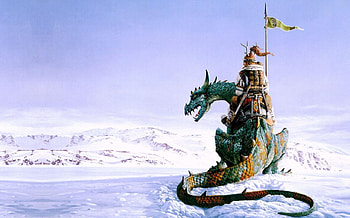 Snow, Dragon Rider, Fantasy, Dragon, Winter HD wallpaper