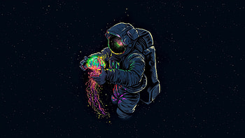 Outer space journey, Astronaut floating, Stellar landscapes, Celestial beauty HD wallpaper