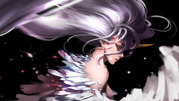 Unicorn lady, frumusete, girl, lady, anime, fantasy, unicorn, tagme, luminos, manga HD wallpaper