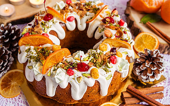 ❤️, Cakes, Sweet, Orange, Cinnamon, Nuts HD wallpaper