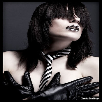 BLACK AND WHITE, glowes, white, black, leather, woman HD wallpaper