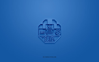 NK Slaven Belupo, creative 3D logo, blue background, Prva HNL, 3d emblem, Croatian football club, Croatian First Football League, Koprivnica, Croatia, 3d art, football, NK Slaven Belupo 3d logo HD wallpaper