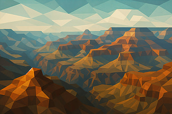 Grand Canyon Ultra : Stunning Geometric Landscape View, grand canyon, landscape, desert, canyon HD wallpaper