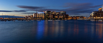 Cities, Sea, City, Building, Lights, Night City HD wallpaper