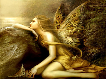 Angelic butterfly, design, art, hq, angel, land, fantastic creatures, butterlfy, fantasy, magical, world, fairyland HD wallpaper