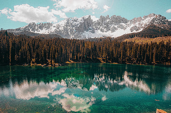 Landscape, Nature, Trees, Sky, Mountains, Lake, Reflection HD wallpaper