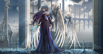 Angel Anime, Girl, Anime, art, Angel HD wallpaper