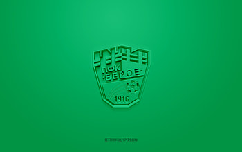 PFC Beroe Stara Zagora, creative 3D logo, green background, Bulgarian First League, 3d emblem, Bulgarian football team, Bulgaria, 3d art, Parva liga, football, PFC Beroe Stara Zagora 3d logo HD wallpaper