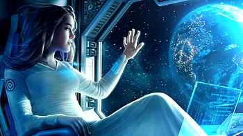 A Long Way From Home, galaxies, planets, scifi, stars, Science fiction, astronaut, earth, space, spaceship HD wallpaper